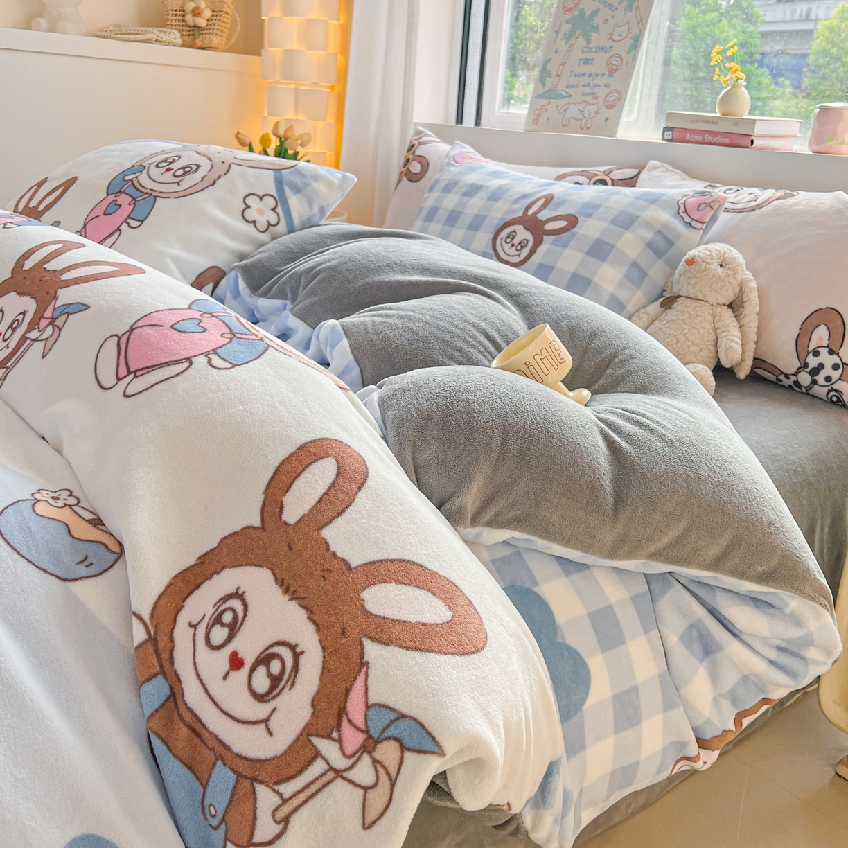 91家纺网 家纺一手货源 找家纺 LIFE.丽芙 2025秋冬新款A类牛奶绒加厚保暖单被套 布布乐园