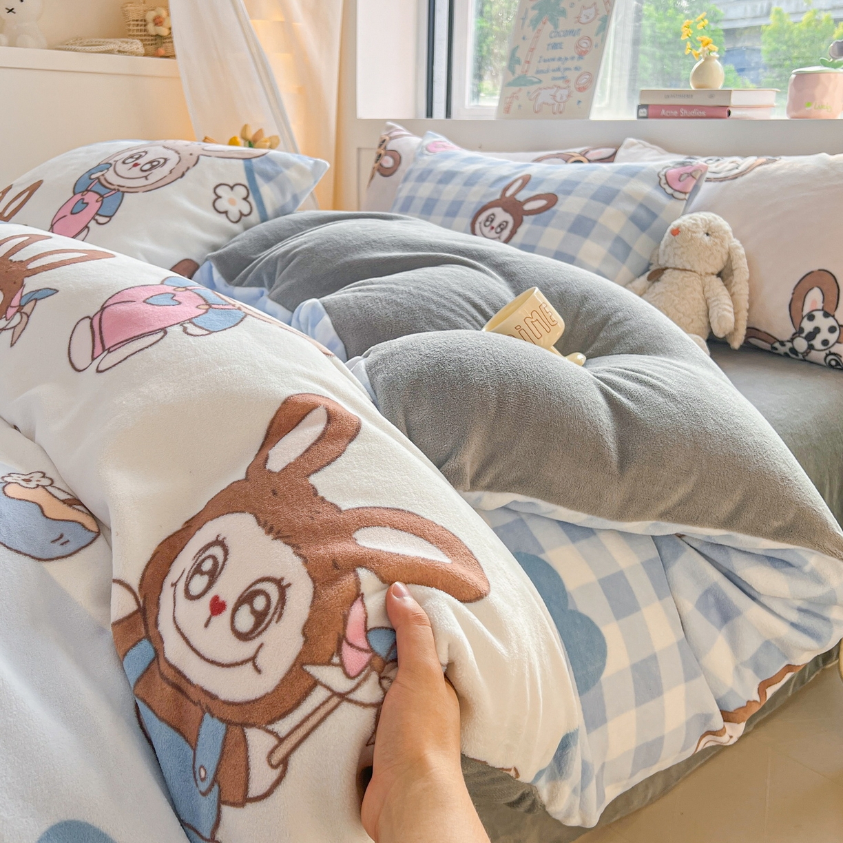 91家纺网 家纺一手货源 找家纺 LIFE.丽芙 2025秋冬新款A类牛奶绒加厚保暖单被套 布布乐园