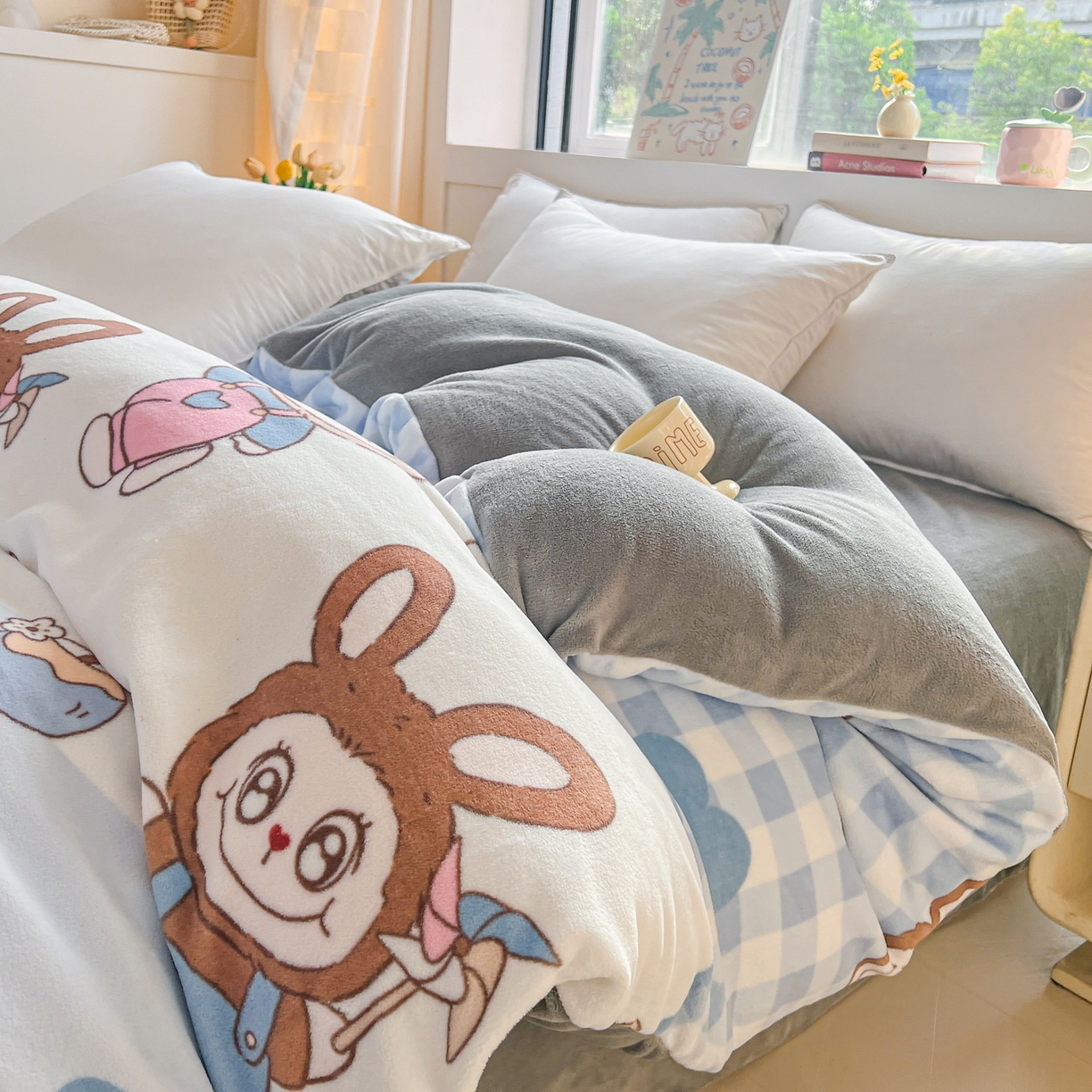 91家纺网 家纺一手货源 找家纺 LIFE.丽芙 2025秋冬新款A类牛奶绒加厚保暖单被套 布布乐园