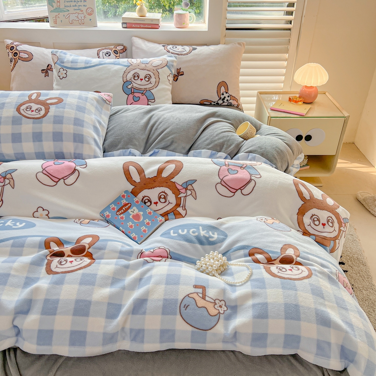 91家纺网 家纺一手货源 找家纺 LIFE.丽芙 2025秋冬新款A类牛奶绒加厚保暖单被套 布布乐园