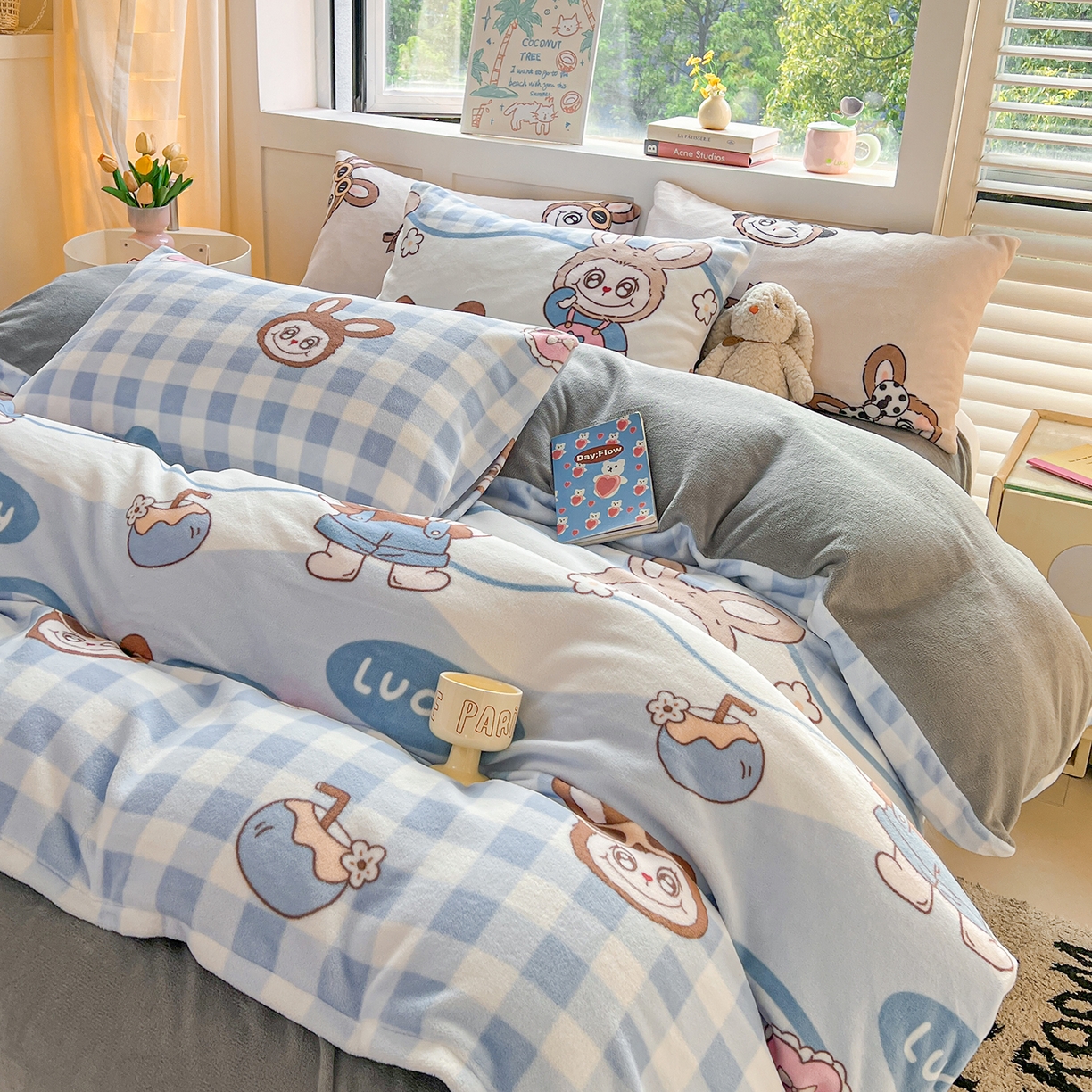 91家纺网 家纺一手货源 找家纺 LIFE.丽芙 2025秋冬新款A类牛奶绒加厚保暖单被套 布布乐园