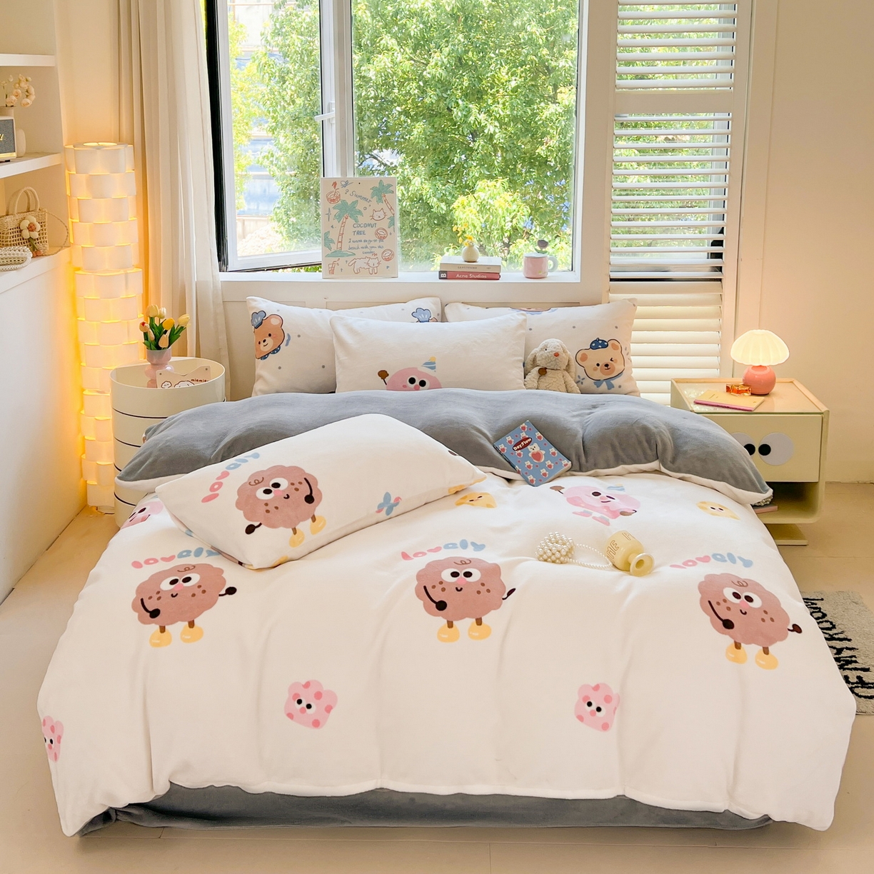 91家纺网 家纺一手货源 找家纺 LIFE.丽芙 2025秋冬新款A类牛奶绒加厚保暖单被套 快乐多巴胺