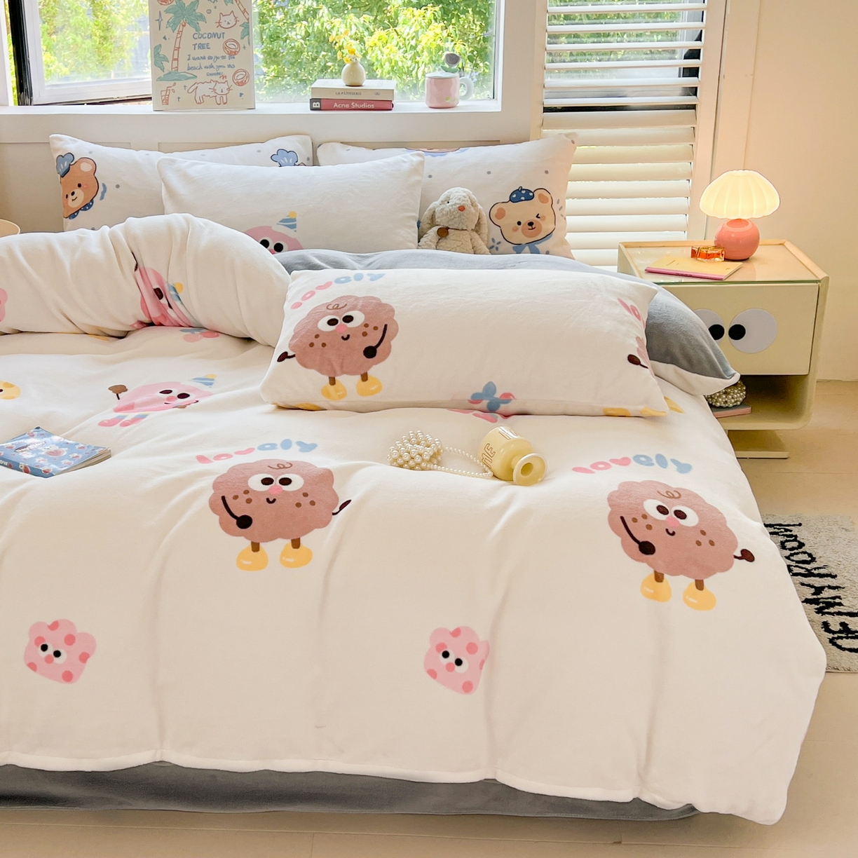 91家纺网 家纺一手货源 找家纺 LIFE.丽芙 2025秋冬新款A类牛奶绒加厚保暖单被套 快乐多巴胺