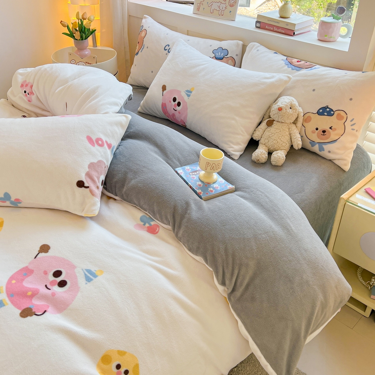 91家纺网 家纺一手货源 找家纺 LIFE.丽芙 2025秋冬新款A类牛奶绒加厚保暖单被套 快乐多巴胺