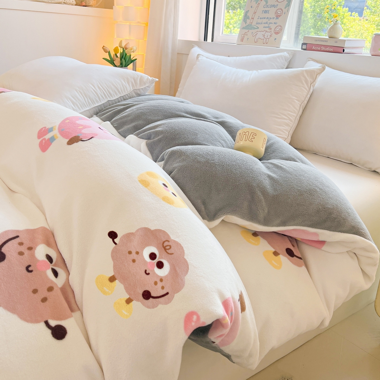 91家纺网 家纺一手货源 找家纺 LIFE.丽芙 2025秋冬新款A类牛奶绒加厚保暖单被套 快乐多巴胺