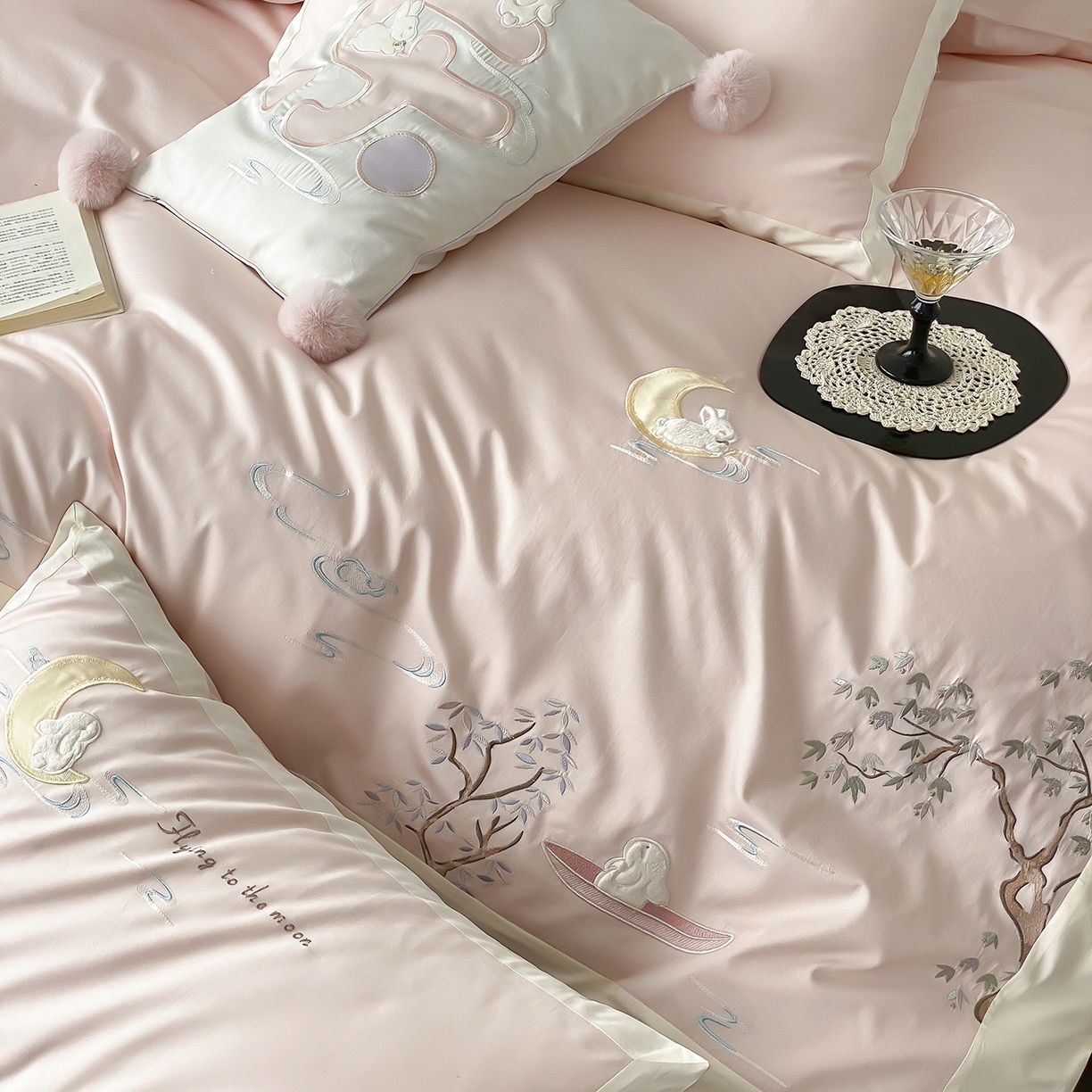 91家纺网 家纺一手货源 找家纺 （总）MIU缪家居 2025新款100支全棉亲肤四件套-喜乐兔