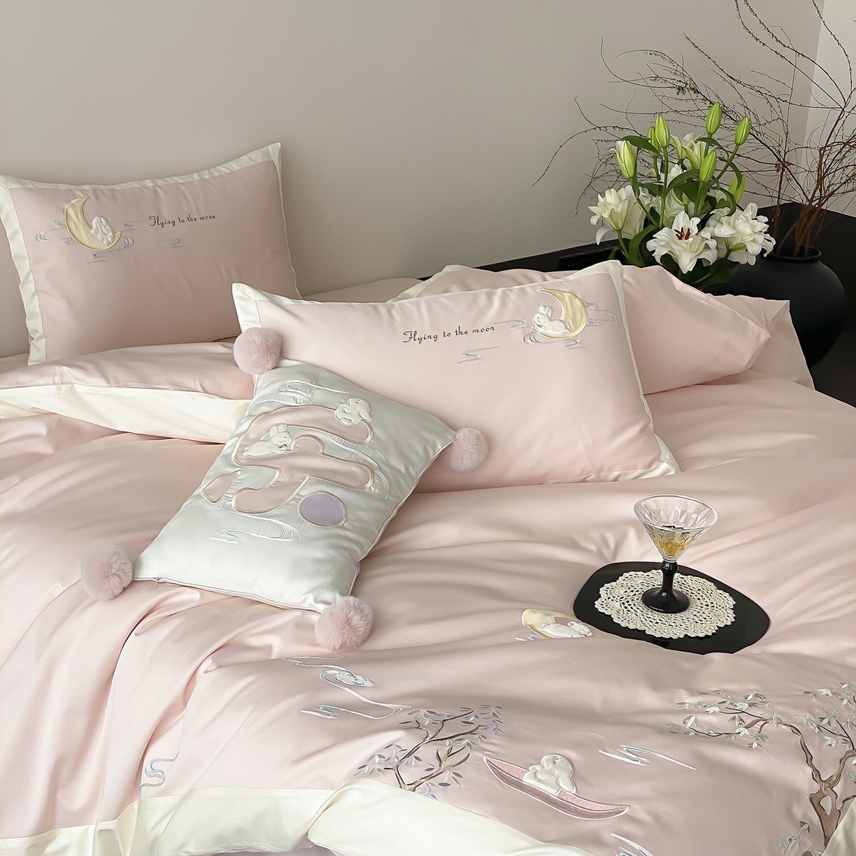 91家纺网 家纺一手货源 找家纺 （总）MIU缪家居 2025新款100支全棉亲肤四件套-喜乐兔