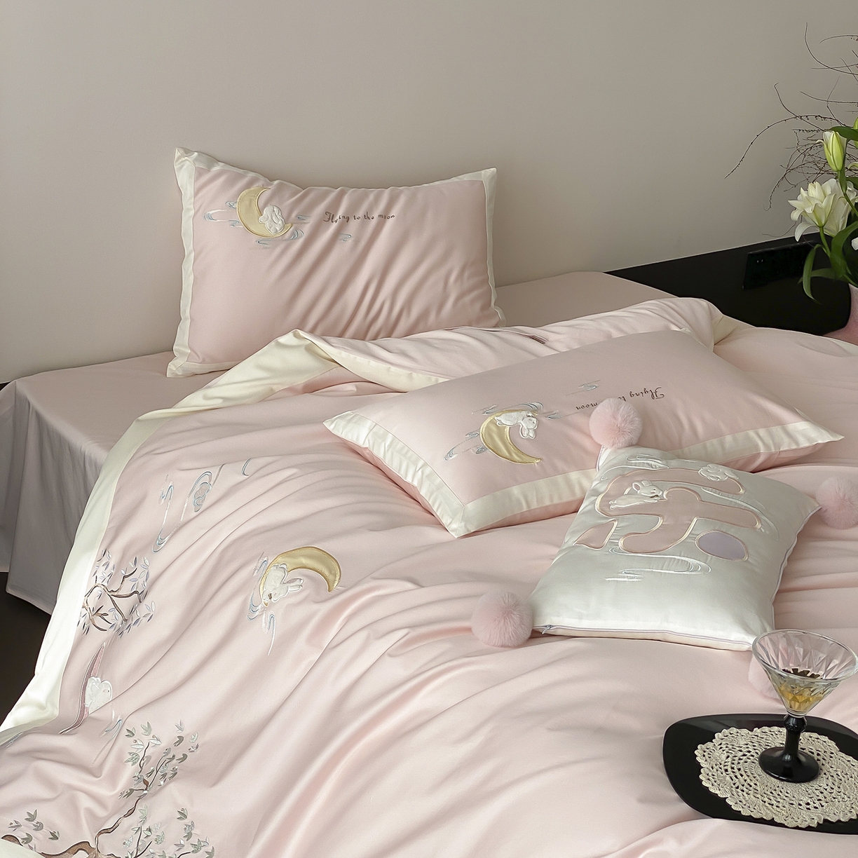 91家纺网 家纺一手货源 找家纺 （总）MIU缪家居 2025新款100支全棉亲肤四件套-喜乐兔