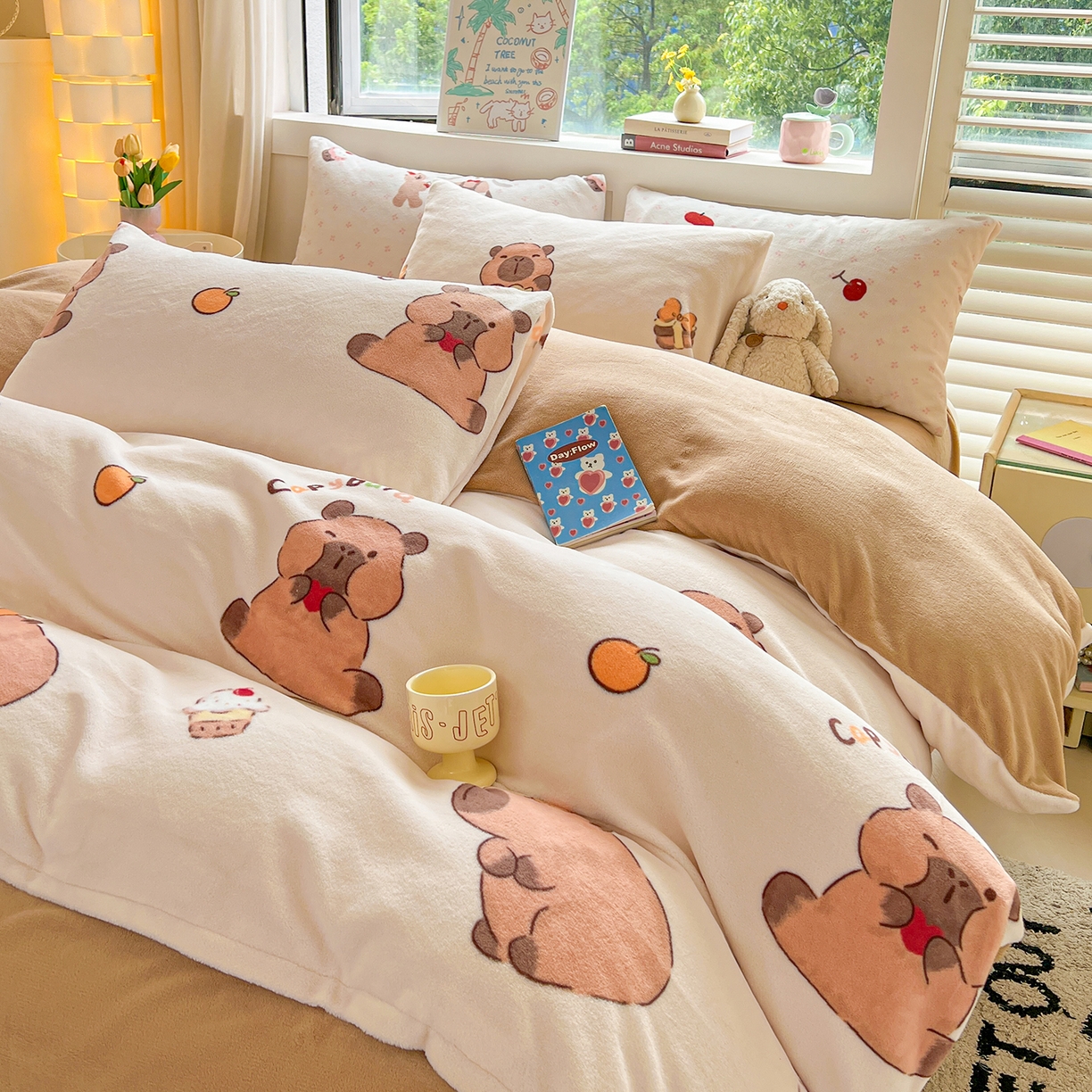 91家纺网 家纺一手货源 找家纺 LIFE.丽芙 2025秋冬新款A类牛奶绒加厚保暖单被套 麦麦卡皮