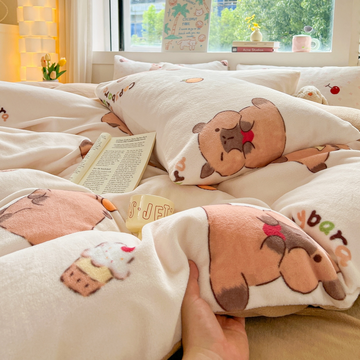 91家纺网 家纺一手货源 找家纺 LIFE.丽芙 2025秋冬新款A类牛奶绒加厚保暖单被套 麦麦卡皮