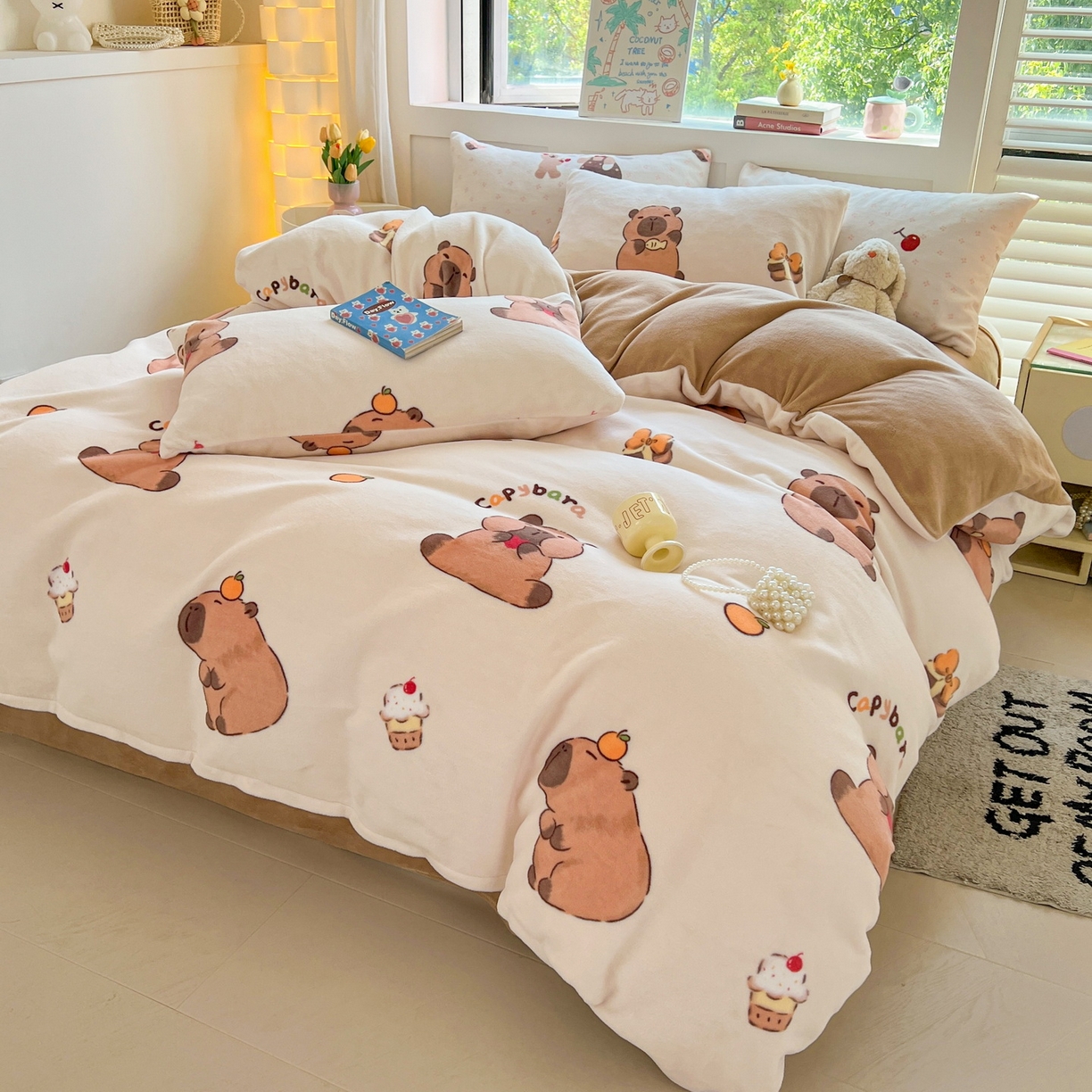 91家纺网 家纺一手货源 找家纺 LIFE.丽芙 2025秋冬新款A类牛奶绒加厚保暖单被套 麦麦卡皮