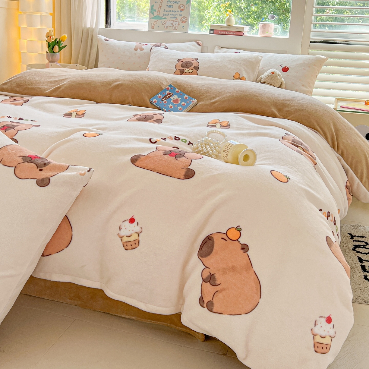 91家纺网 家纺一手货源 找家纺 LIFE.丽芙 2025秋冬新款A类牛奶绒加厚保暖单被套 麦麦卡皮