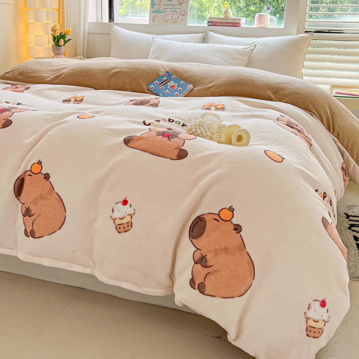 91家纺网 家纺一手货源 找家纺 LIFE.丽芙 2025秋冬新款A类牛奶绒加厚保暖单被套 麦麦卡皮