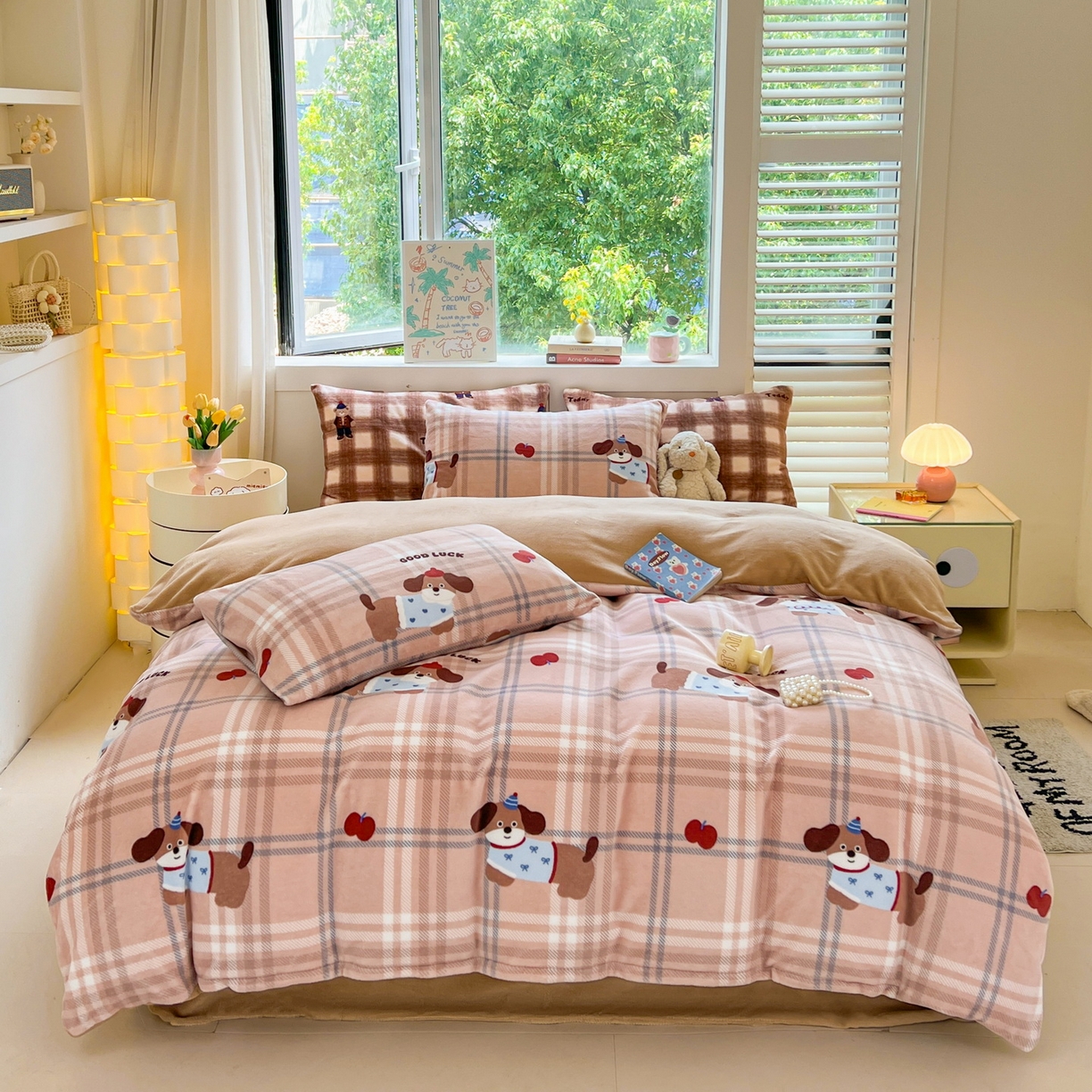 91家纺网 家纺一手货源 找家纺 LIFE.丽芙 2025秋冬新款A类牛奶绒加厚保暖单被套 皮皮狗