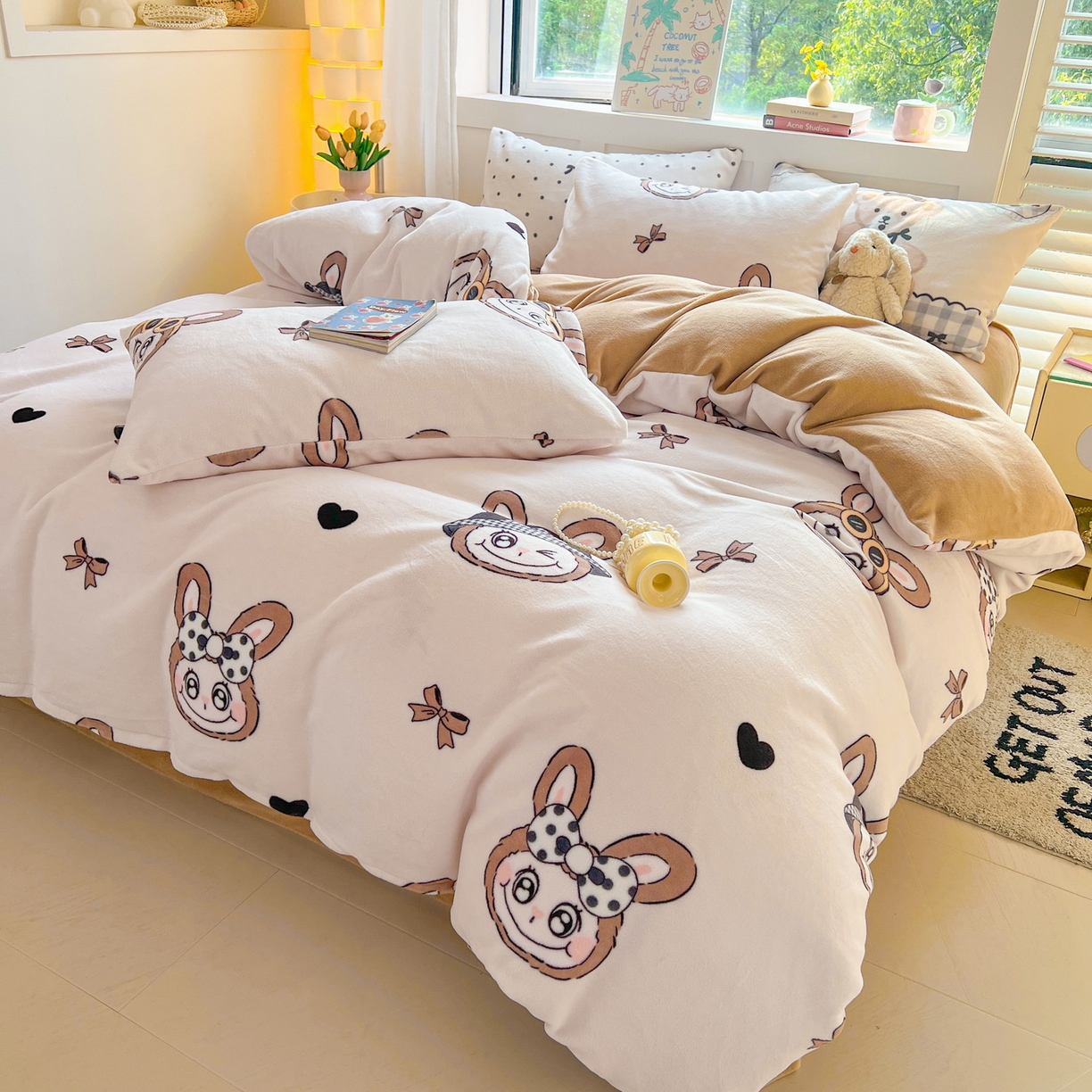 91家纺网 家纺一手货源 找家纺 LIFE.丽芙 2025秋冬新款A类牛奶绒加厚保暖单被套 趣多多