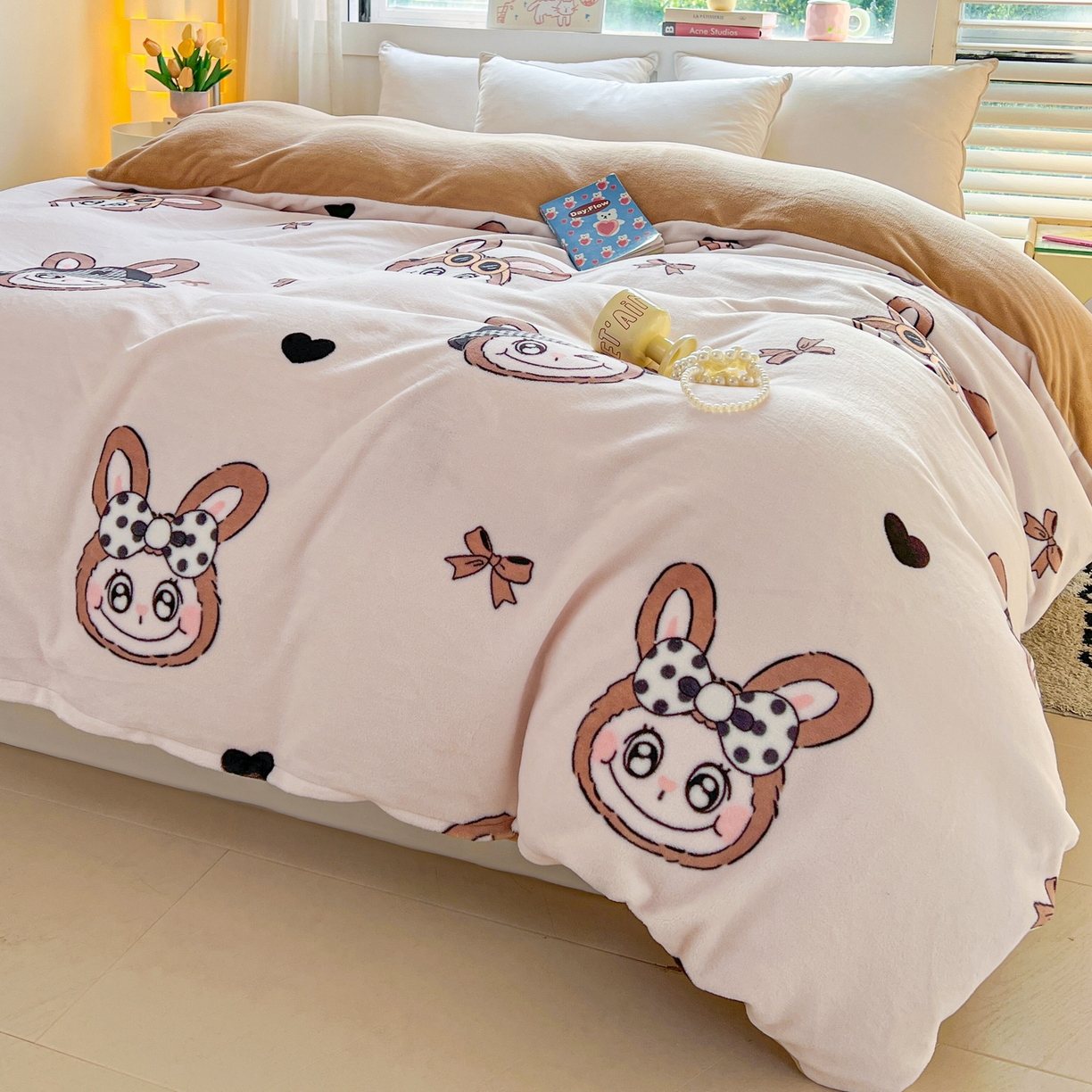 91家纺网 家纺一手货源 找家纺 LIFE.丽芙 2025秋冬新款A类牛奶绒加厚保暖单被套 趣多多