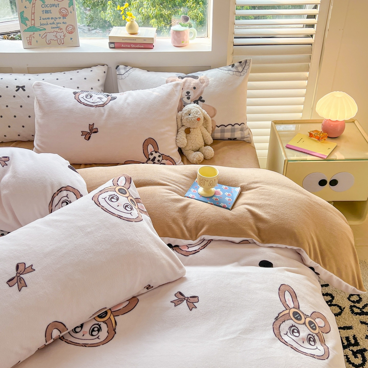 91家纺网 家纺一手货源 找家纺 LIFE.丽芙 2025秋冬新款A类牛奶绒加厚保暖单被套 趣多多