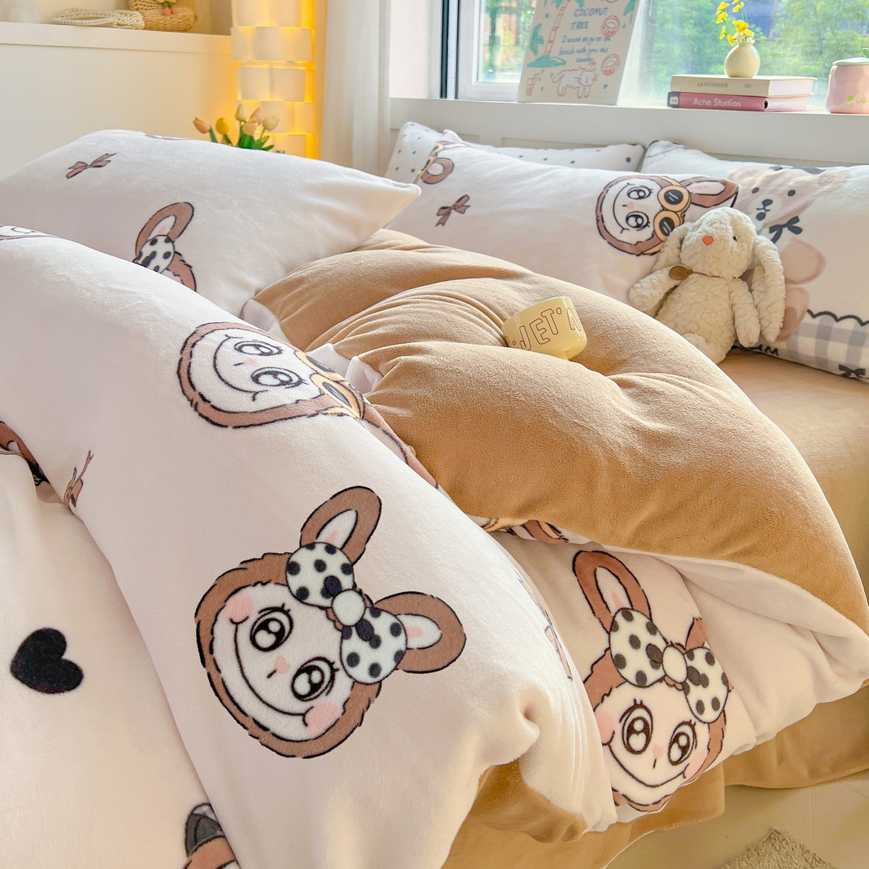 91家纺网 家纺一手货源 找家纺 LIFE.丽芙 2025秋冬新款A类牛奶绒加厚保暖单被套 趣多多