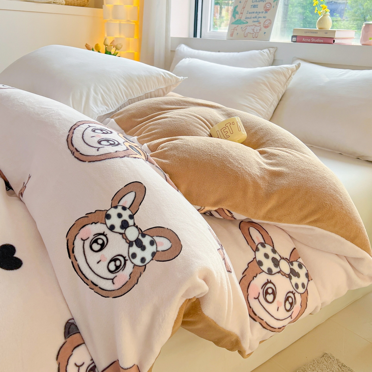 91家纺网 家纺一手货源 找家纺 LIFE.丽芙 2025秋冬新款A类牛奶绒加厚保暖单被套 趣多多