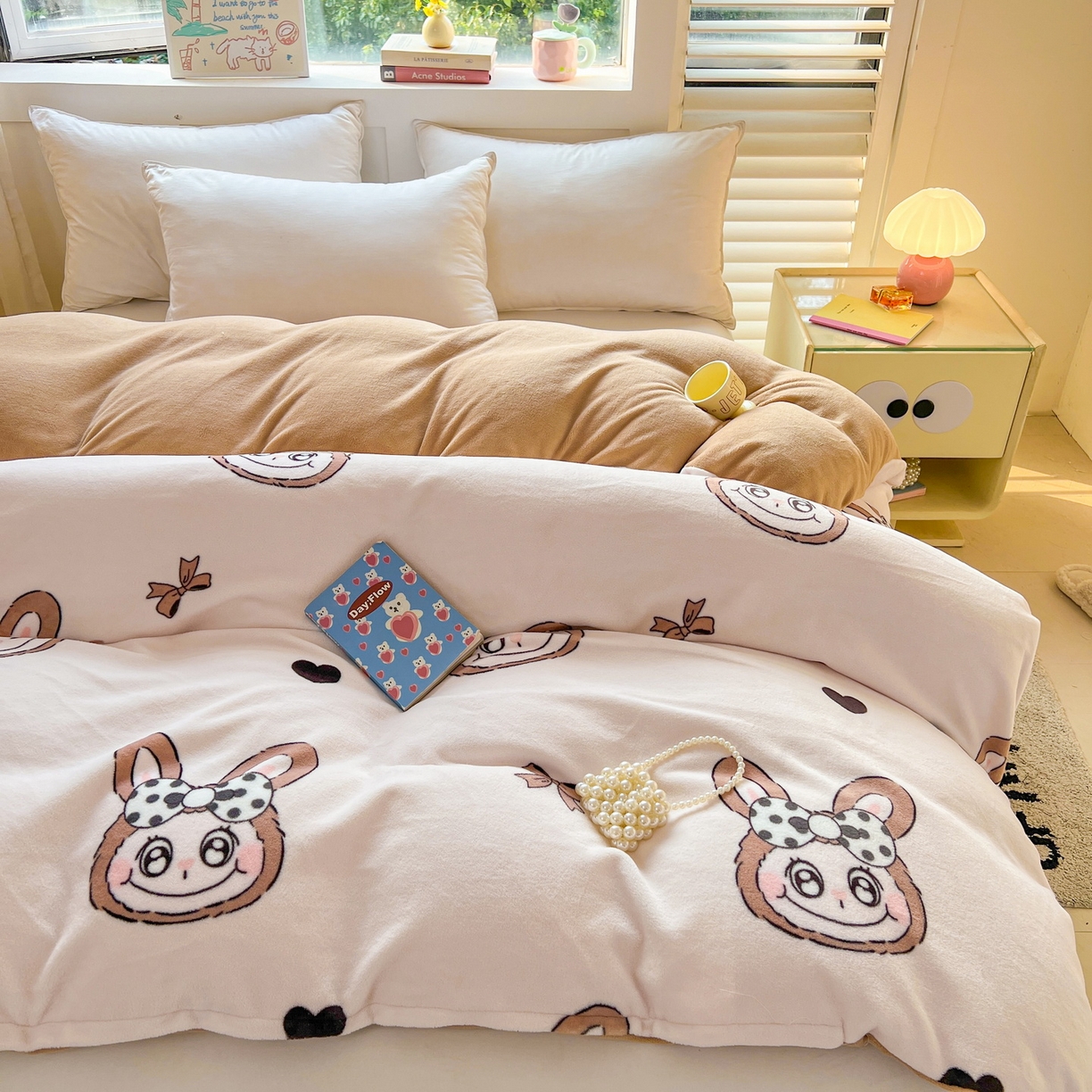 91家纺网 家纺一手货源 找家纺 LIFE.丽芙 2025秋冬新款A类牛奶绒加厚保暖单被套 趣多多