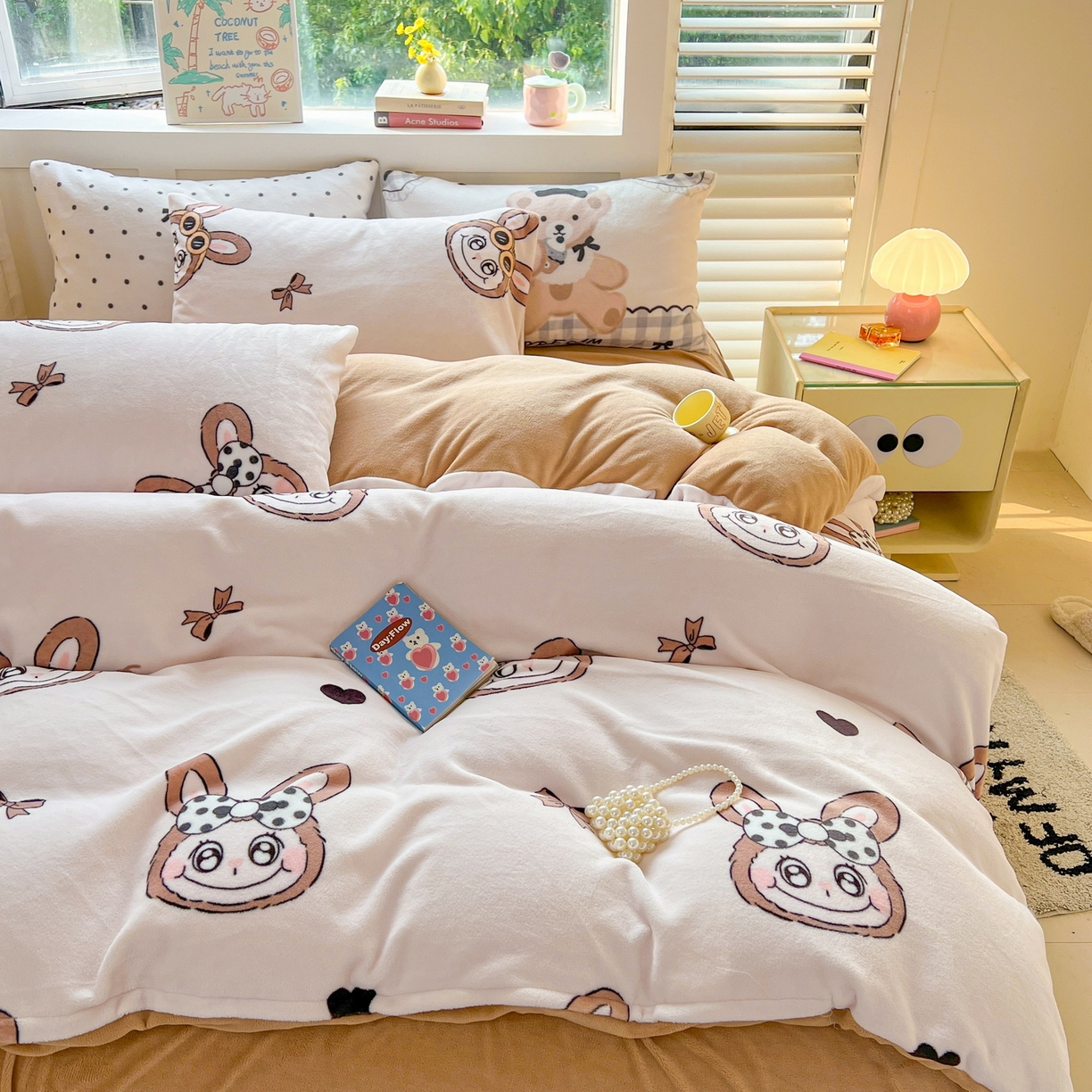 91家纺网 家纺一手货源 找家纺 LIFE.丽芙 2025秋冬新款A类牛奶绒加厚保暖单被套 趣多多