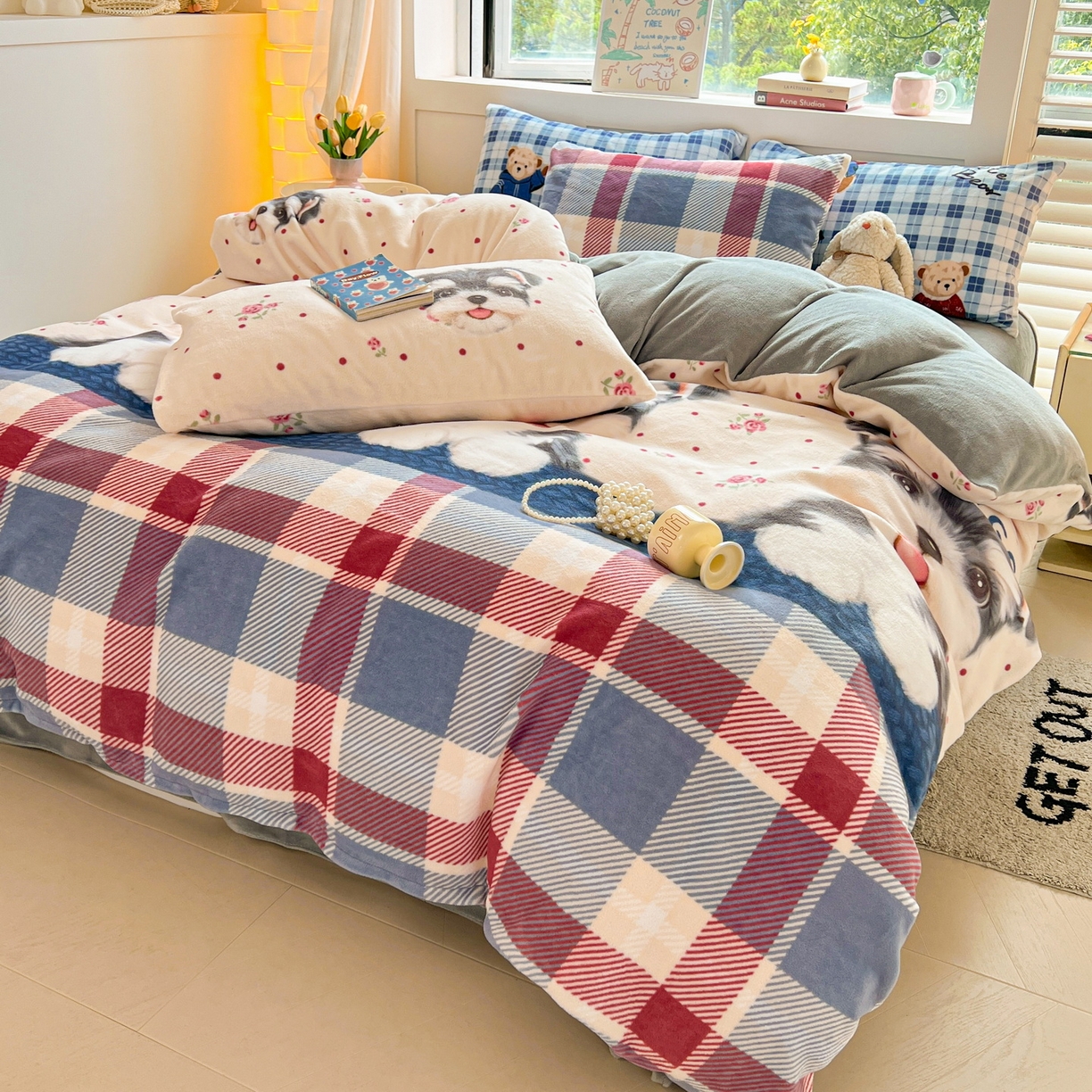 91家纺网 家纺一手货源 找家纺 LIFE.丽芙 2025秋冬新款A类牛奶绒加厚保暖单被套 修狗