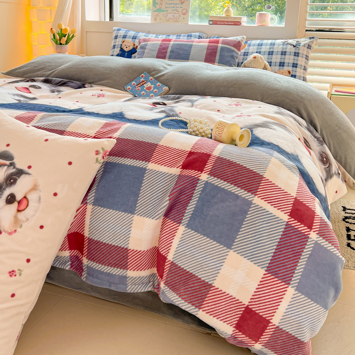 91家纺网 家纺一手货源 找家纺 LIFE.丽芙 2025秋冬新款A类牛奶绒加厚保暖单被套 修狗