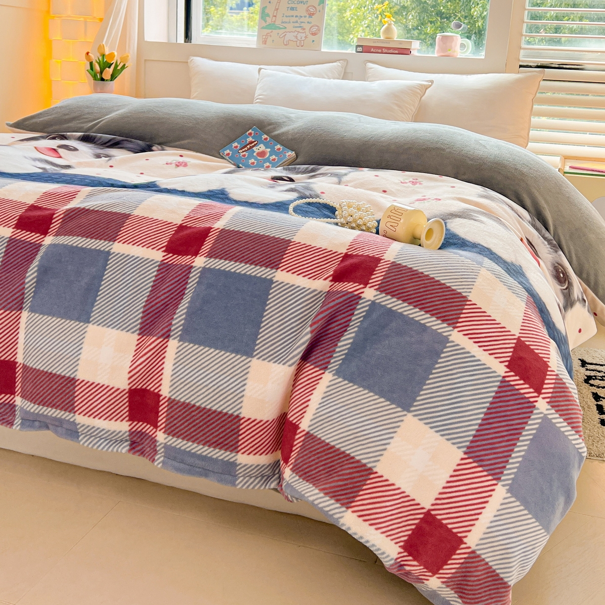 91家纺网 家纺一手货源 找家纺 LIFE.丽芙 2025秋冬新款A类牛奶绒加厚保暖单被套 修狗