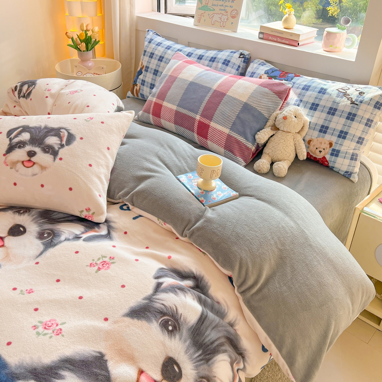 91家纺网 家纺一手货源 找家纺 LIFE.丽芙 2025秋冬新款A类牛奶绒加厚保暖单被套 修狗