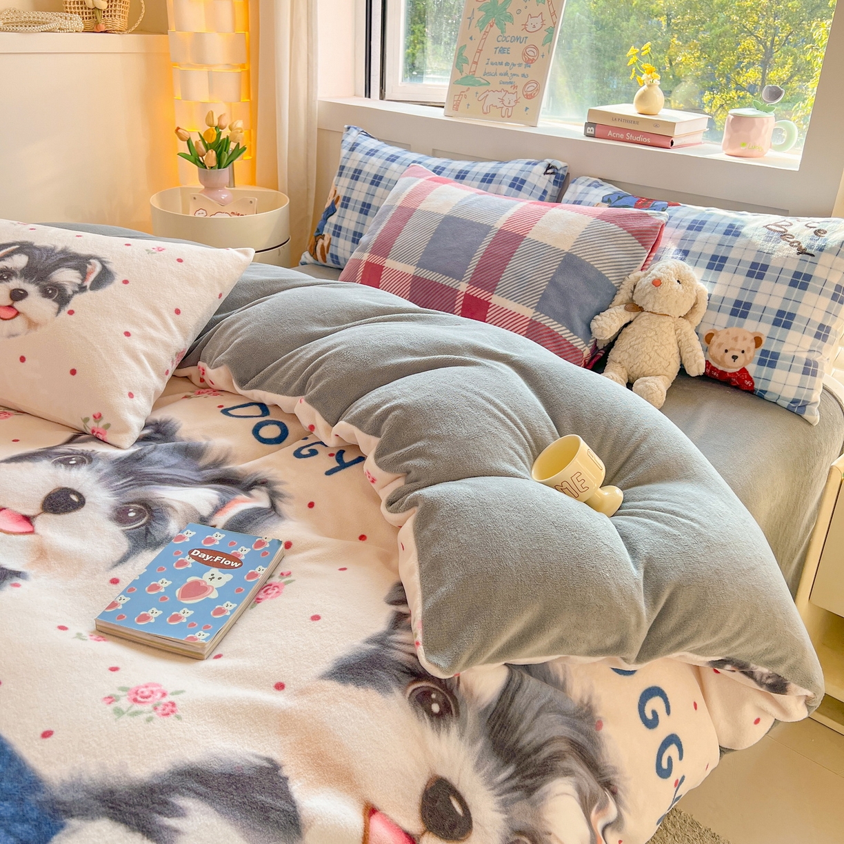 91家纺网 家纺一手货源 找家纺 LIFE.丽芙 2025秋冬新款A类牛奶绒加厚保暖单被套 修狗