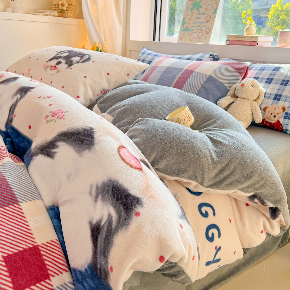 91家纺网 家纺一手货源 找家纺 LIFE.丽芙 2025秋冬新款A类牛奶绒加厚保暖单被套 修狗