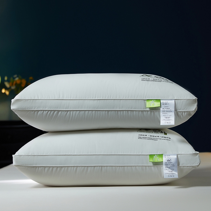 91家纺网 家纺一手货源 找家纺 鼎晟纺 2025新款卡通全棉羽丝绒软萌熊猫烫画枕头学生纯棉枕芯护颈椎助家用枕头枕芯-风格三 全棉熊猫烫画双边枕