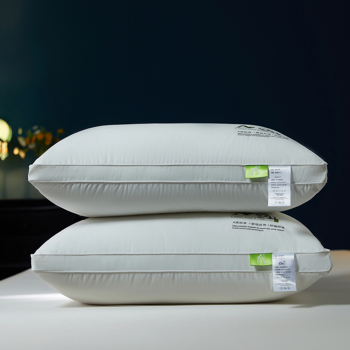 91家纺网 家纺一手货源 找家纺 鼎晟纺 2025新款卡通全棉羽丝绒软萌熊猫烫画枕头学生纯棉枕芯护颈椎助家用枕头枕芯-风格三 全棉熊猫烫画双边枕