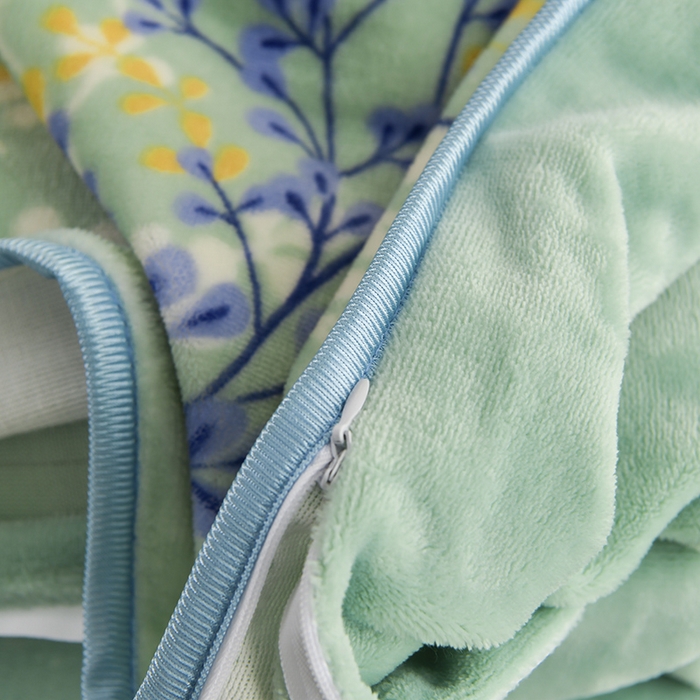 91家纺网 家纺一手货源 找家纺 赛丽雅 2025新款牛奶绒床裙四件套8-9斤法莱绒直播爆款日产2万套 花枝如梦-绿