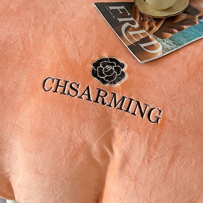 91家纺网 家纺一手货源 找家纺 （总）畅畅家纺 2025新款冬季加厚牛奶绒刺绣加绒保暖四件套-山茶花系列