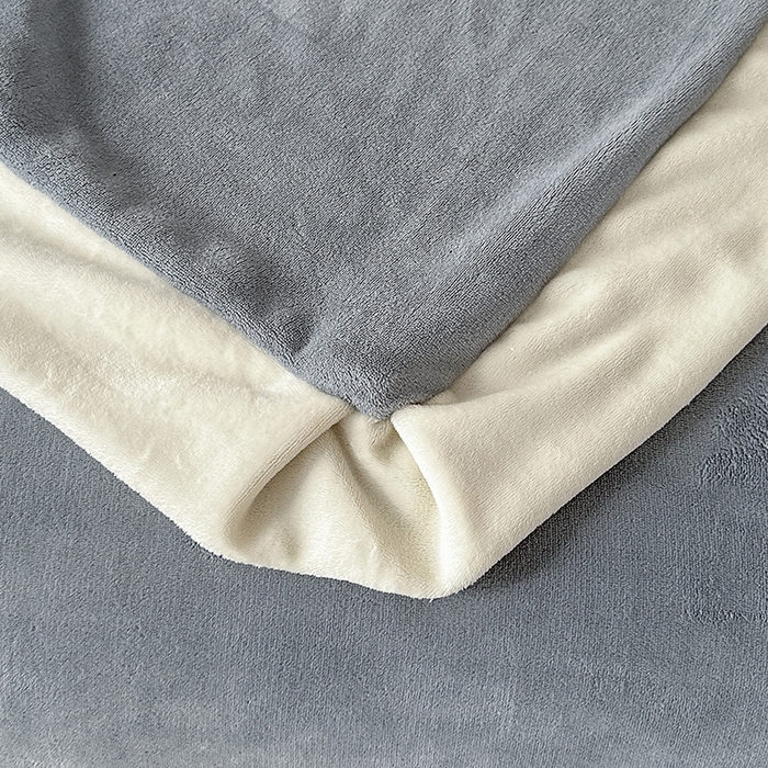 91家纺网 家纺一手货源 找家纺 畅畅家纺 2025新款冬季加厚牛奶绒刺绣加绒保暖四件套-山茶花系列 山茶花-灰色