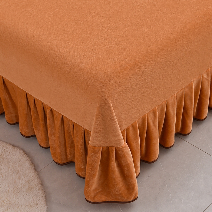 91家纺网 家纺一手货源 找家纺 赛丽雅 2025新款牛奶绒床裙四件套8-9斤法莱绒直播爆款日产2万套 叶韵悠然