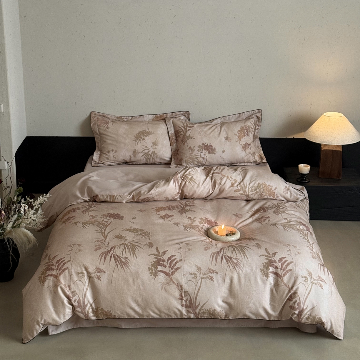 91家纺网 家纺一手货源 找家纺 （总）鹿班家居 2025新款秋冬款100S全棉磨毛数码印花系列四件套-千里烟波（标准会员-20元）