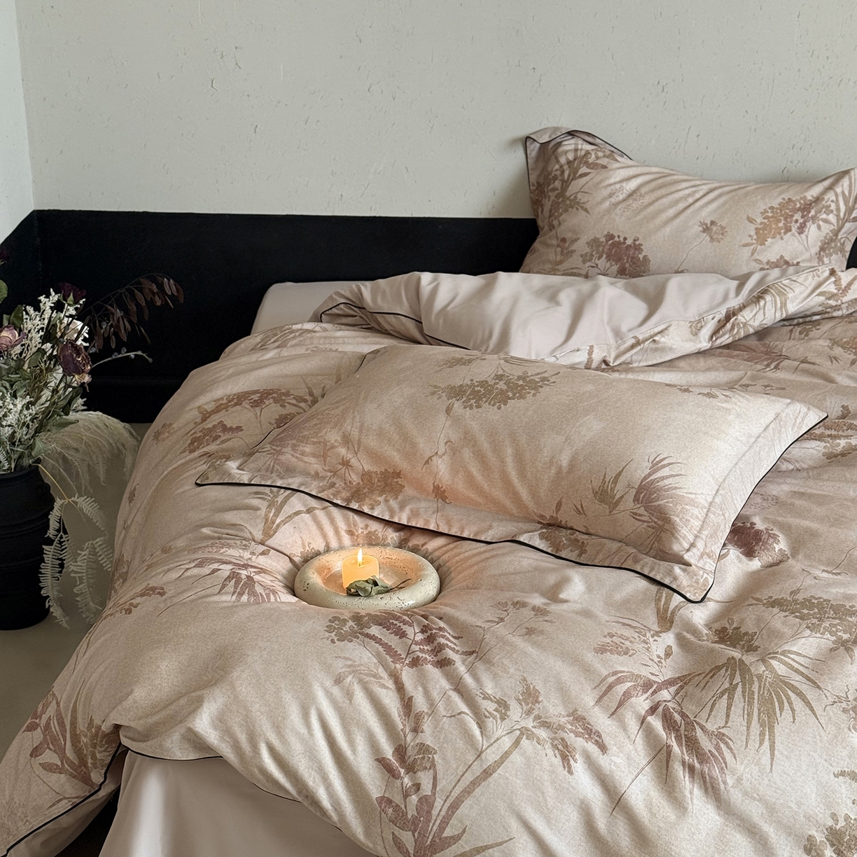 91家纺网 家纺一手货源 找家纺 （总）鹿班家居 2025新款秋冬款100S全棉磨毛数码印花系列四件套-千里烟波（标准会员-20元）