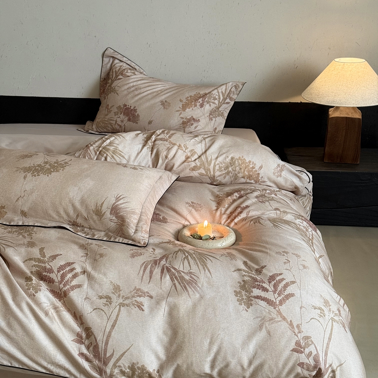 91家纺网 家纺一手货源 找家纺 （总）鹿班家居 2025新款秋冬款100S全棉磨毛数码印花系列四件套-千里烟波（标准会员-20元）