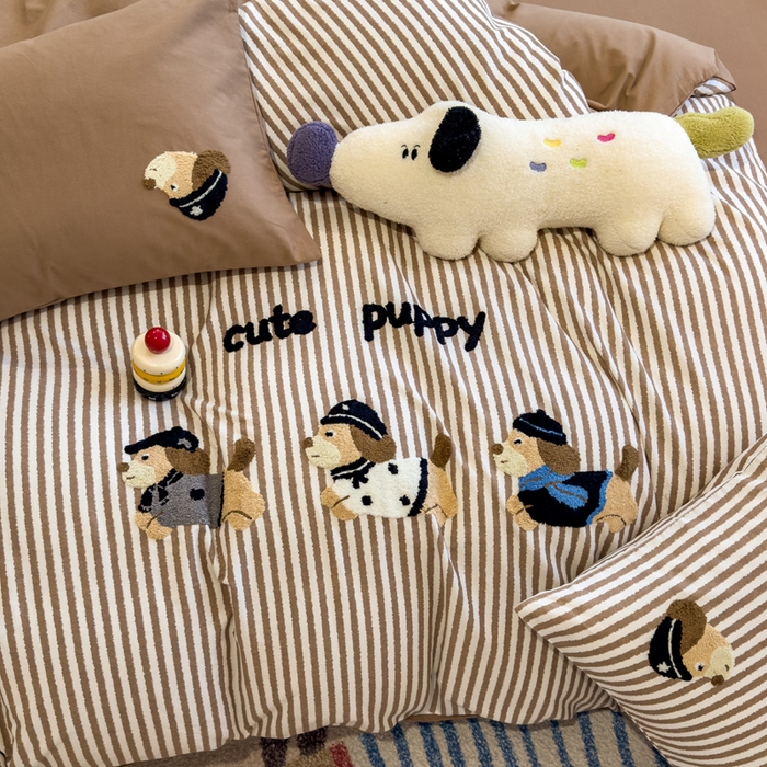 91家纺网 家纺一手货源 找家纺 （总）席世家 2025新款全棉磨毛毛巾绣四件套