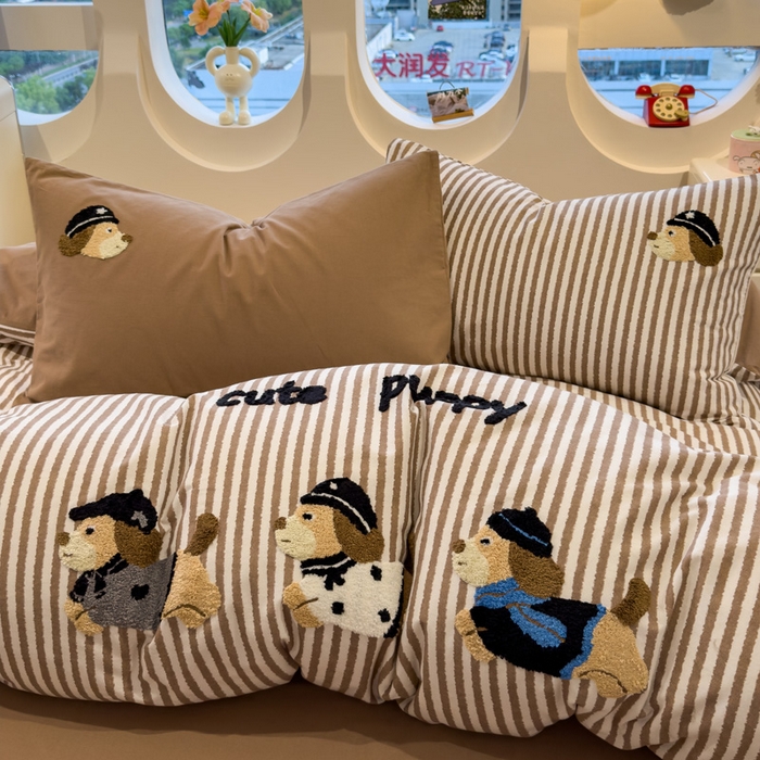 91家纺网 家纺一手货源 找家纺 （总）席世家 2025新款全棉磨毛毛巾绣四件套