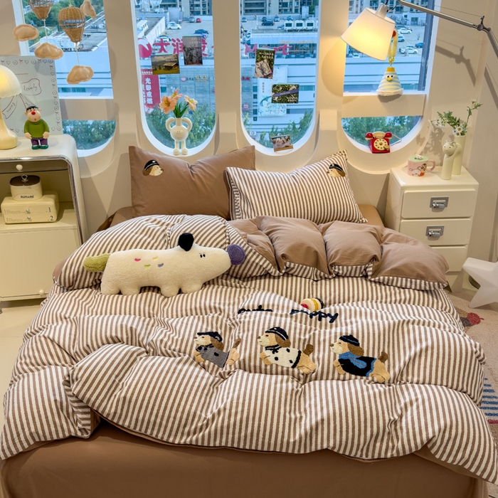 91家纺网 家纺一手货源 找家纺 （总）席世家 2025新款全棉磨毛毛巾绣四件套