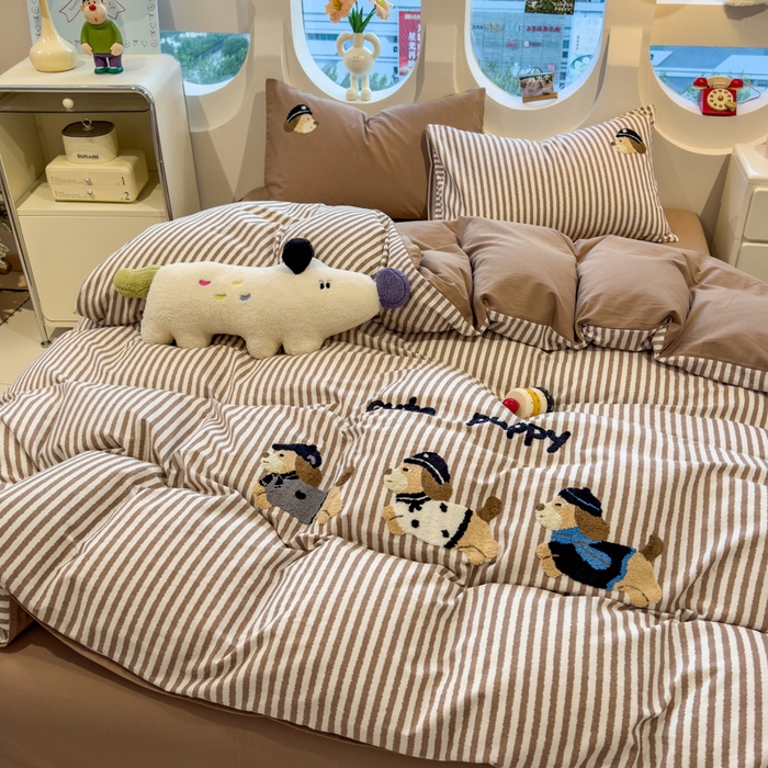 91家纺网 家纺一手货源 找家纺 （总）席世家 2025新款全棉磨毛毛巾绣四件套