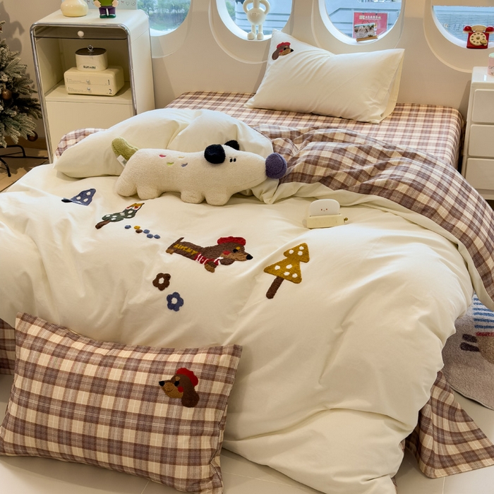 91家纺网 家纺一手货源 找家纺 （总）席世家 2025新款全棉磨毛毛巾绣四件套