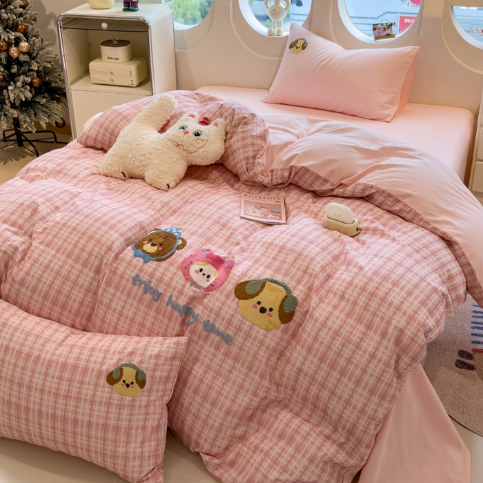 91家纺网 家纺一手货源 找家纺 （总）席世家 2025新款全棉磨毛毛巾绣四件套