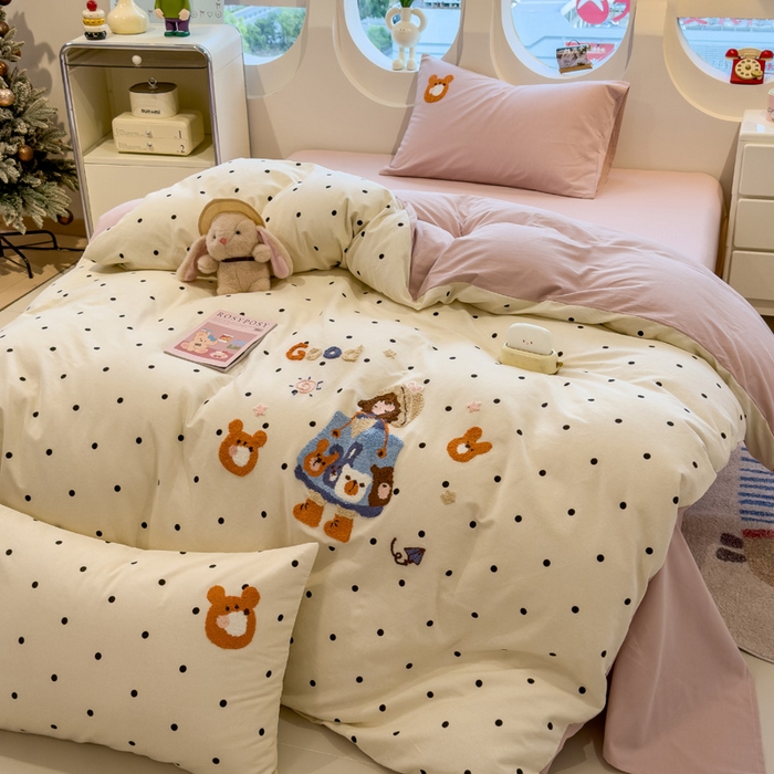 91家纺网 家纺一手货源 找家纺 （总）席世家 2025新款全棉磨毛毛巾绣四件套