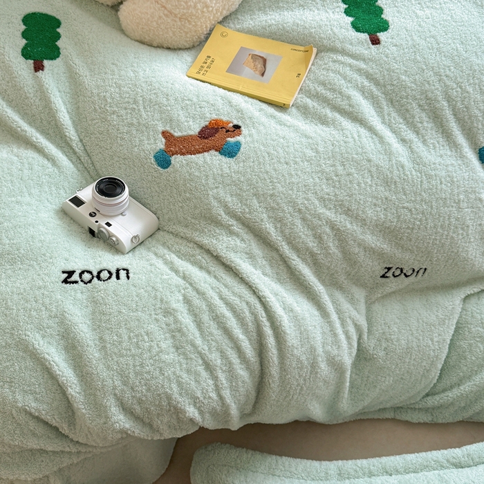 91家纺网 家纺一手货源 找家纺 （总）萝莉家纺 2025新款加厚泰迪绒毛巾绣四件套