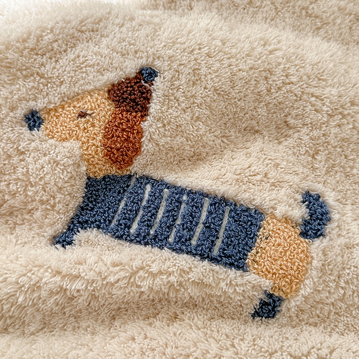 91家纺网 家纺一手货源 找家纺 萝莉家纺 2025新款加厚泰迪绒毛巾绣四件套 可爱狗深米