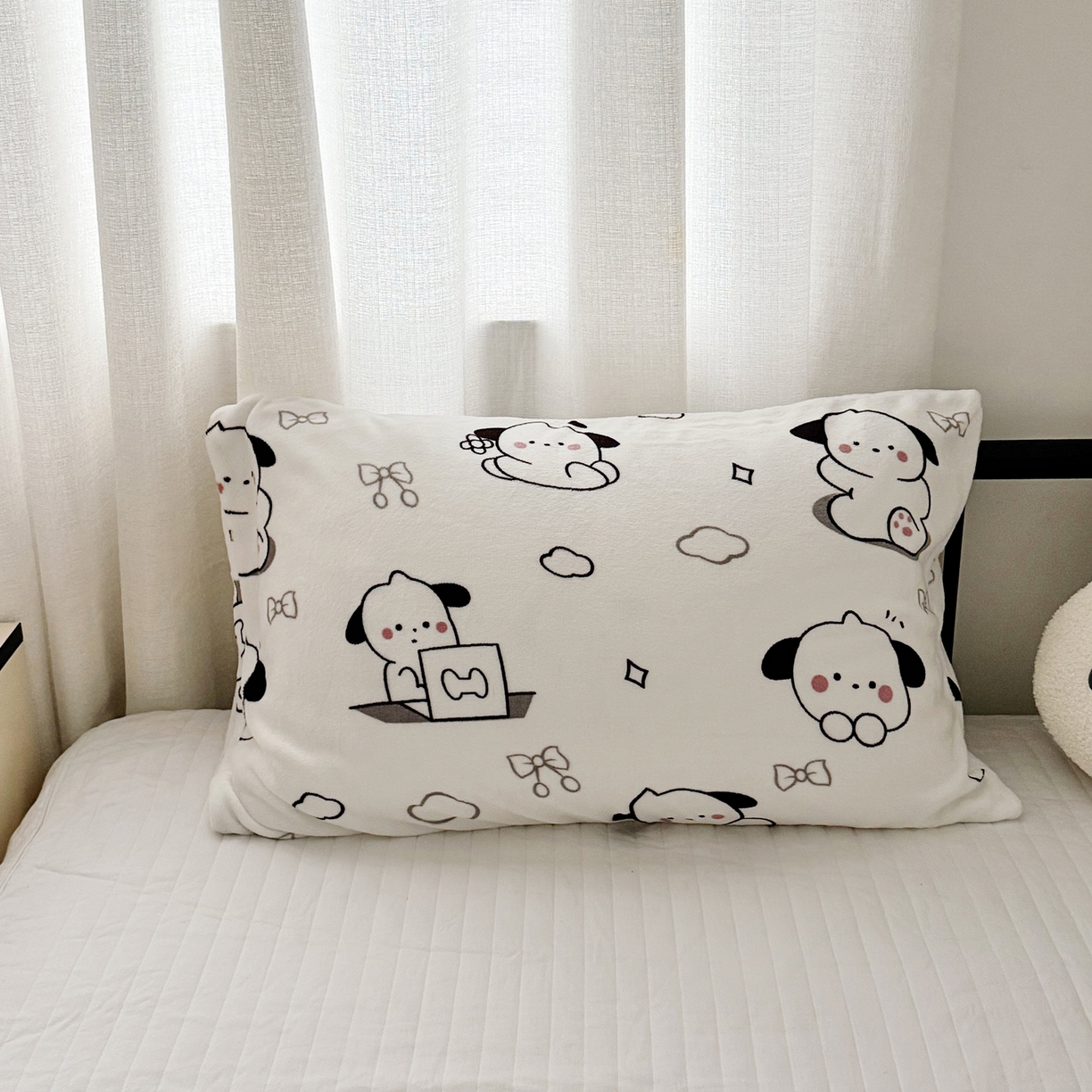 91家纺网 家纺一手货源 找家纺 大元 2025新款ins加厚小清新牛奶绒羊羔绒毛毯午睡毯沙发盖毯 狗狗时代